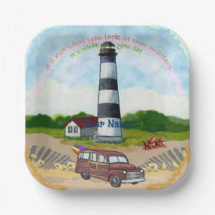 Lighthouse Rainbow Choice Paper Plate