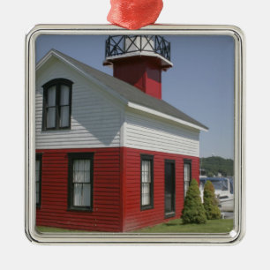 Lighthouse relocated shore in Douglas near 2 Metal Tree Decoration