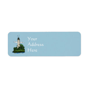 Lighthouse Return Address Label