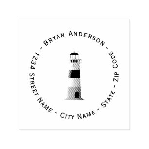 Lighthouse Return Address Self-inking Stamp