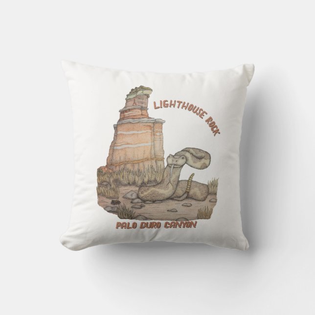 Lighthouse Rock Rattlesnake Cushion (Front)