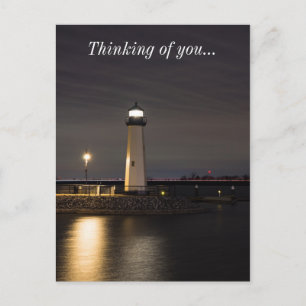 Lighthouse Rockwall Harbour Postcard