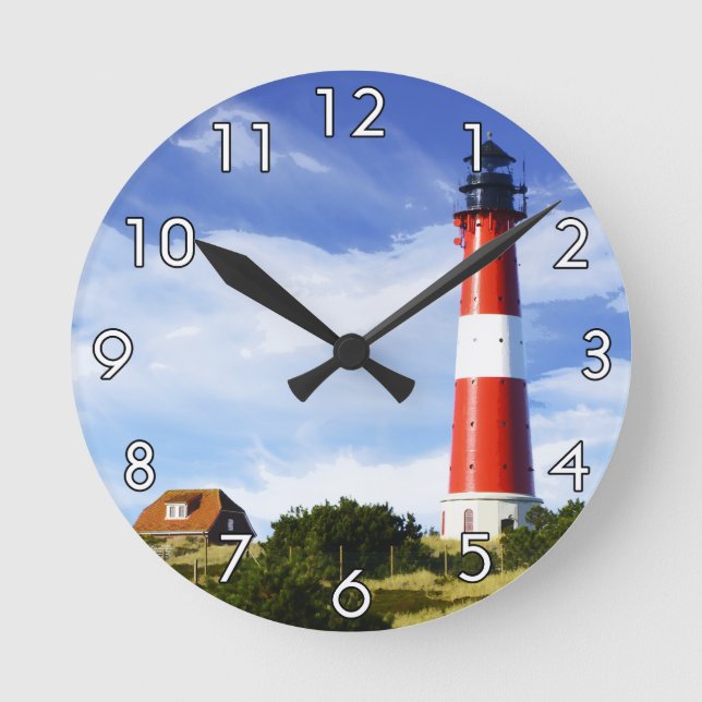 Lighthouse Round Clock (Front)