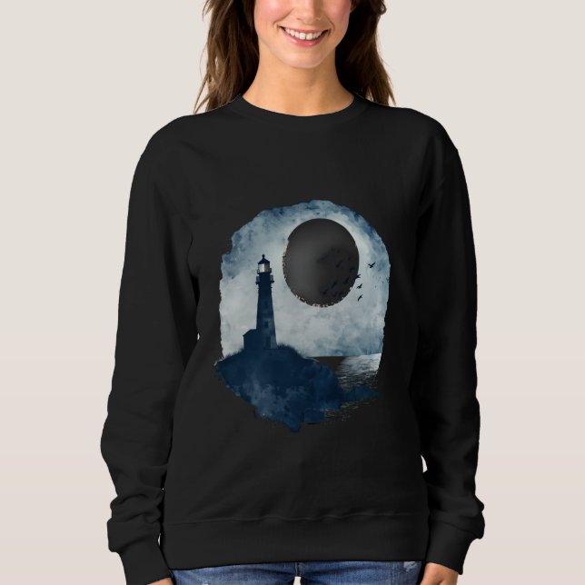 Lighthouse Sailing Sea Beach Boating Seaside House Sweatshirt (Front)