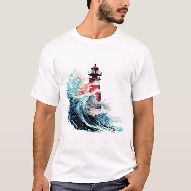 Lighthouse Sea World Ocean Beauty Discovery T-Shirt (Front)