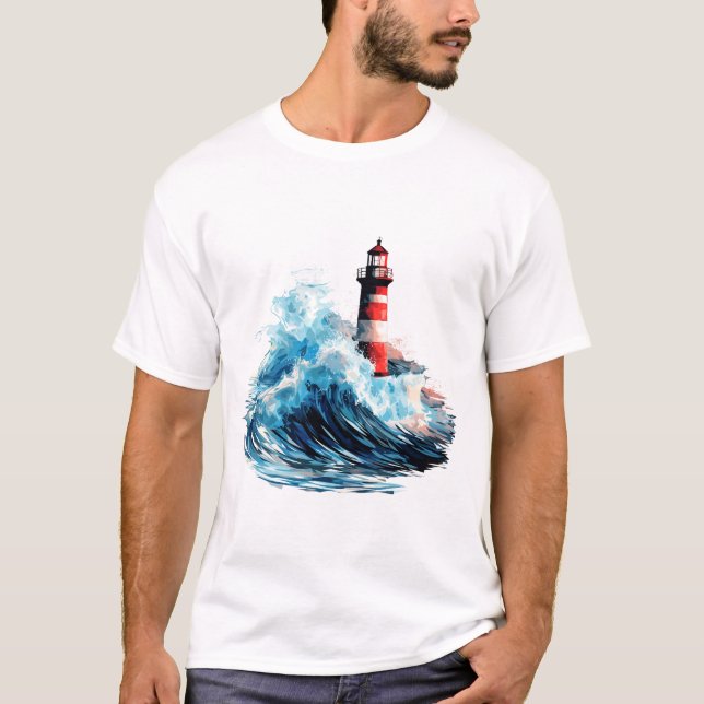 Lighthouse Sea World Ocean Beauty Discovery T-Shirt (Front)