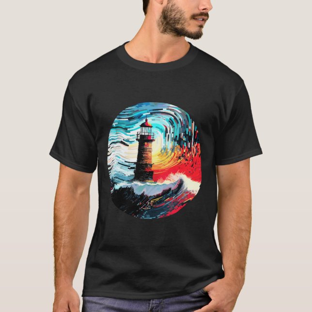 Lighthouse Sea World Ocean Beauty Discovery Travel T-Shirt (Front)
