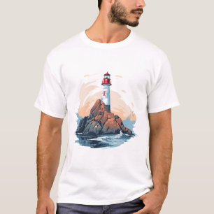Lighthouse Seacoast Beauty Nature Ocean Discovery T-Shirt