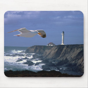 Lighthouse & Seagull Mouse Pad
