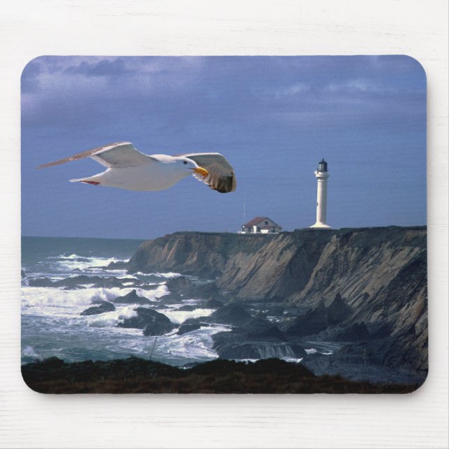 Lighthouse & Seagull Mouse Pad (Front)