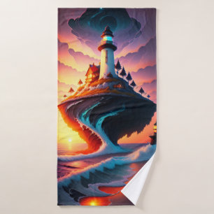 Lighthouse Seascape 2 Bath Towel