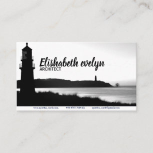 Lighthouse Seascape Birds Business Card