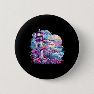 Lighthouse Seaside House Sailing Sea Beach Boating 6 Cm Round Badge