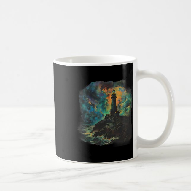 Lighthouse Seaside House Sailing Sea Beach Boating Coffee Mug (Right)
