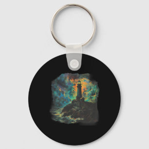 Lighthouse Seaside House Sailing Sea Beach Boating Key Ring