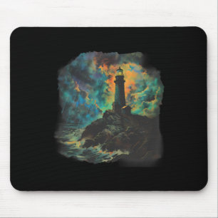 Lighthouse Seaside House Sailing Sea Beach Boating Mouse Pad