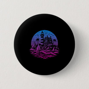 Lighthouse Seaside House Sailing Sea Beach Life Bo 6 Cm Round Badge