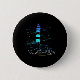 Lighthouse Seaside House Sailing Sea Beach Life Bo 6 Cm Round Badge