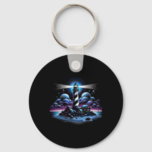 Lighthouse Seaside House Sailing Sea Beach Life Bo Key Ring
