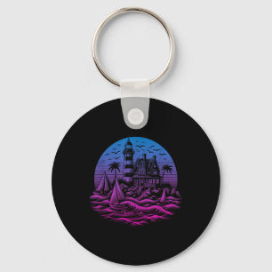 Lighthouse Seaside House Sailing Sea Beach Life Bo Key Ring