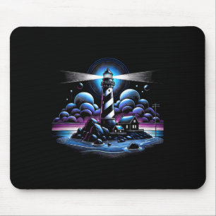 Lighthouse Seaside House Sailing Sea Beach Life Bo Mouse Pad