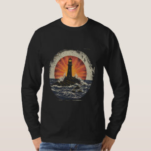 Lighthouse Seaside House Sailing Sea Beach Light H T-Shirt