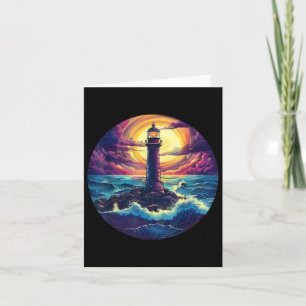 Lighthouse Seaside House Sailing Sea Boating Light Card