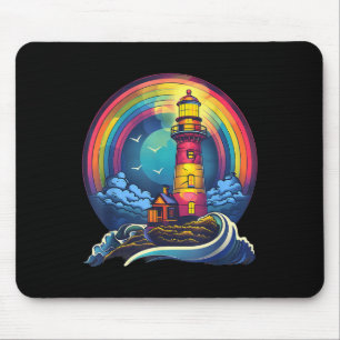 Lighthouse Seaside House Sailing Sea Boating Light Mouse Pad