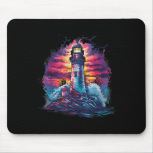 Lighthouse Seaside House Sailing Sea Boating Light Mouse Pad