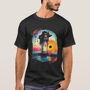 Lighthouse Seaside House Sailing Sea Boating Light T-Shirt