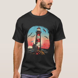Lighthouse Seaside House Sailing Sea Boating Light T-Shirt