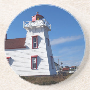 Lighthouse Series---PEI Lighthouse Outside Village Coaster