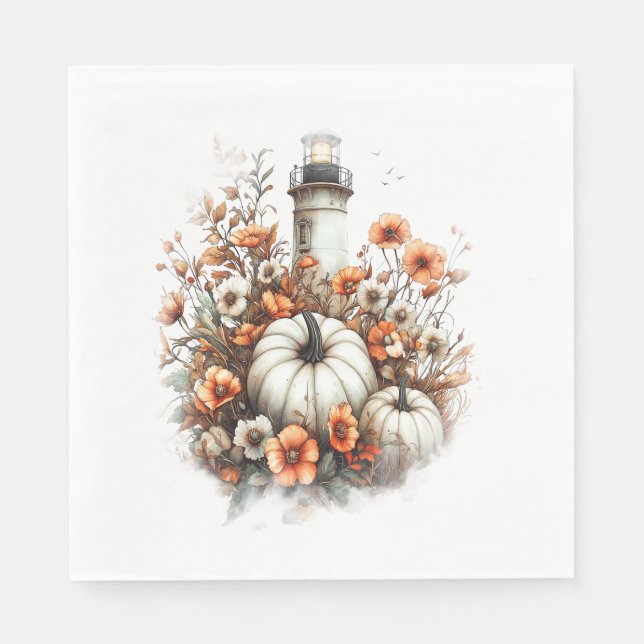 Lighthouse Shirt Country Pumpkin Napkin (Front)