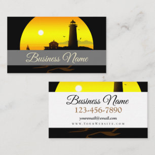 Lighthouse - Sundown Business Card
