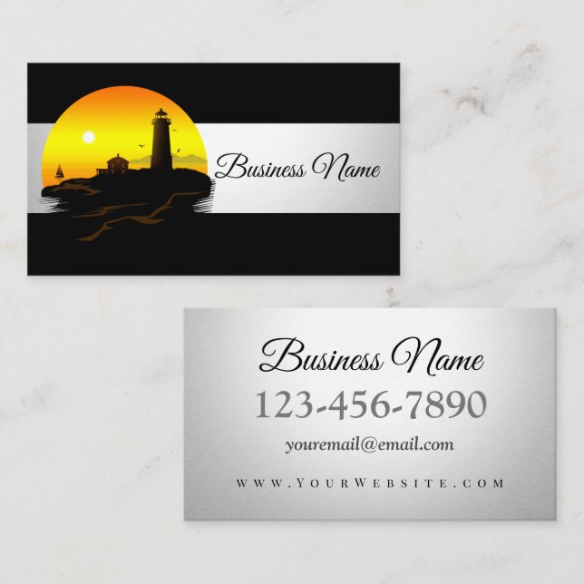 Lighthouse - Sundown Business Card (Front/Back)