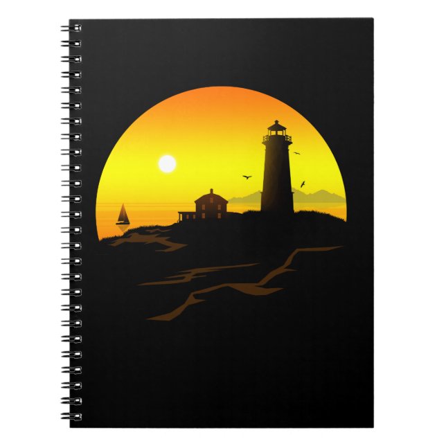 Lighthouse Sundown Notebook (Front)