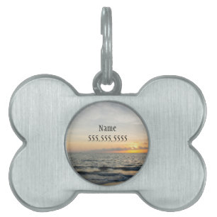 Lighthouse Sunrise Name and Number Pet ID Tag