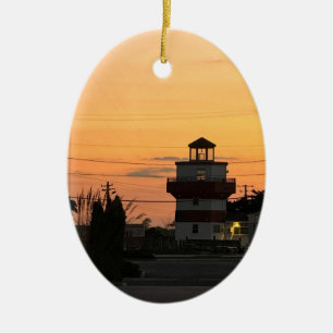 Lighthouse Sunset Ornament