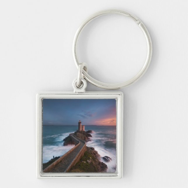 Lighthouse Sunset Plouzané | Finistère, Brittany Key Ring (Front)