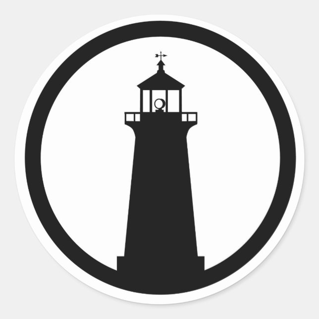 lighthouse Symbol Classic Round Sticker (Front)