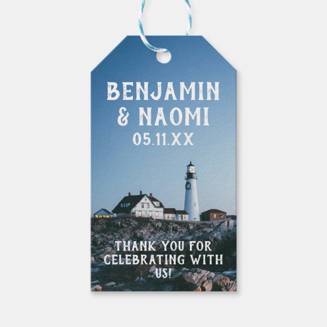 Lighthouse Thank You Gift Tags (Front)