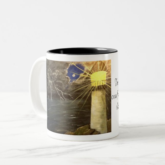 Lighthouse Through the Storm Mug (Front Left)