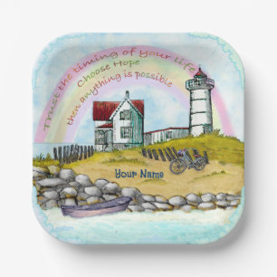 Lighthouse Timing Paper Plate