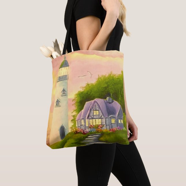 Lighthouse Tote Bag (Close Up)