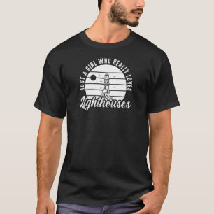 Lighthouse Tower Beach Ocean Quotes Lamp Light   T-Shirt