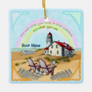 Lighthouse Viewpoint Ceramic Ornament