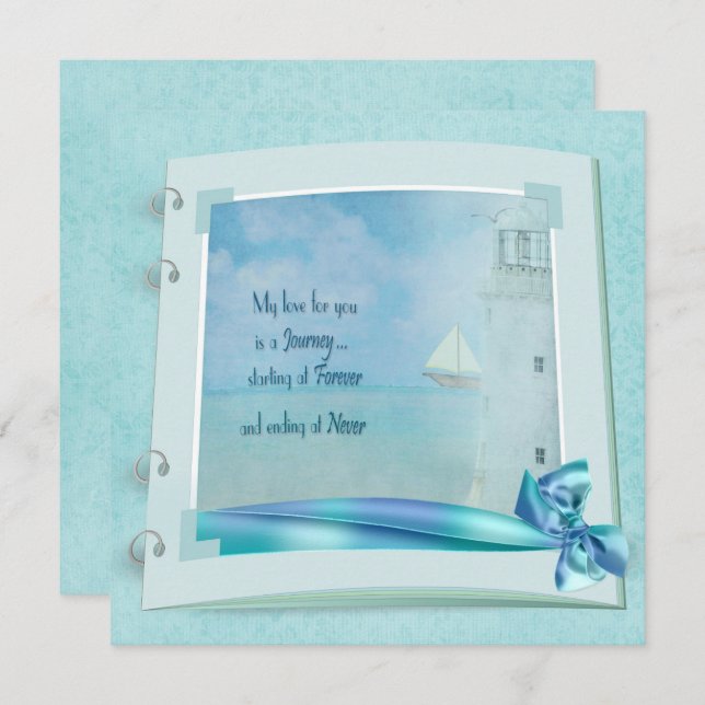 Lighthouse Wedding Book Invite (Front/Back)