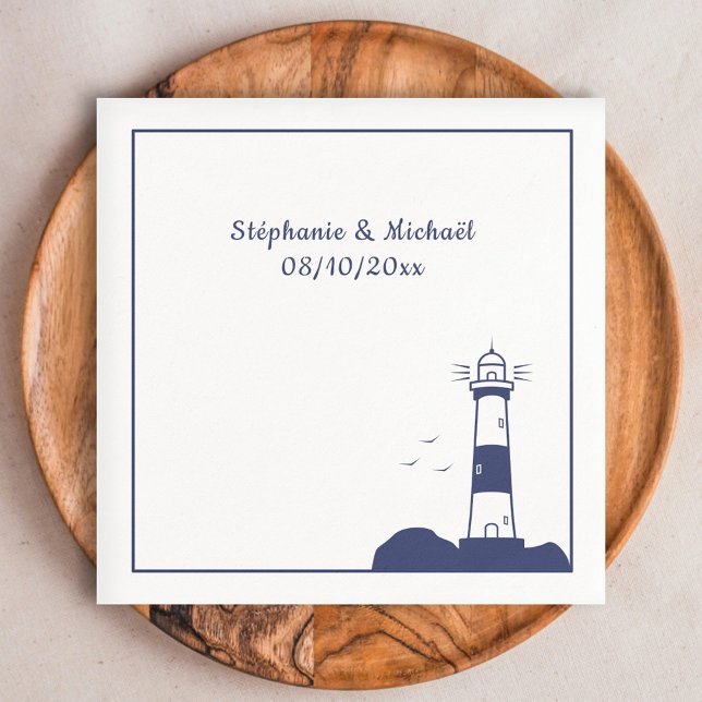 Lighthouse Wedding  Napkin (Lighthouse Wedding Napkins)