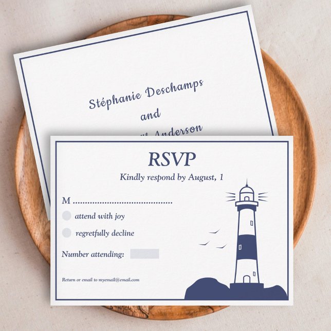Lighthouse Wedding RSVP Card (Lighthouse Wedding RSVP Card)