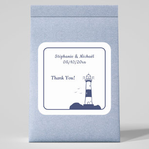 Lighthouse Wedding  Square Sticker